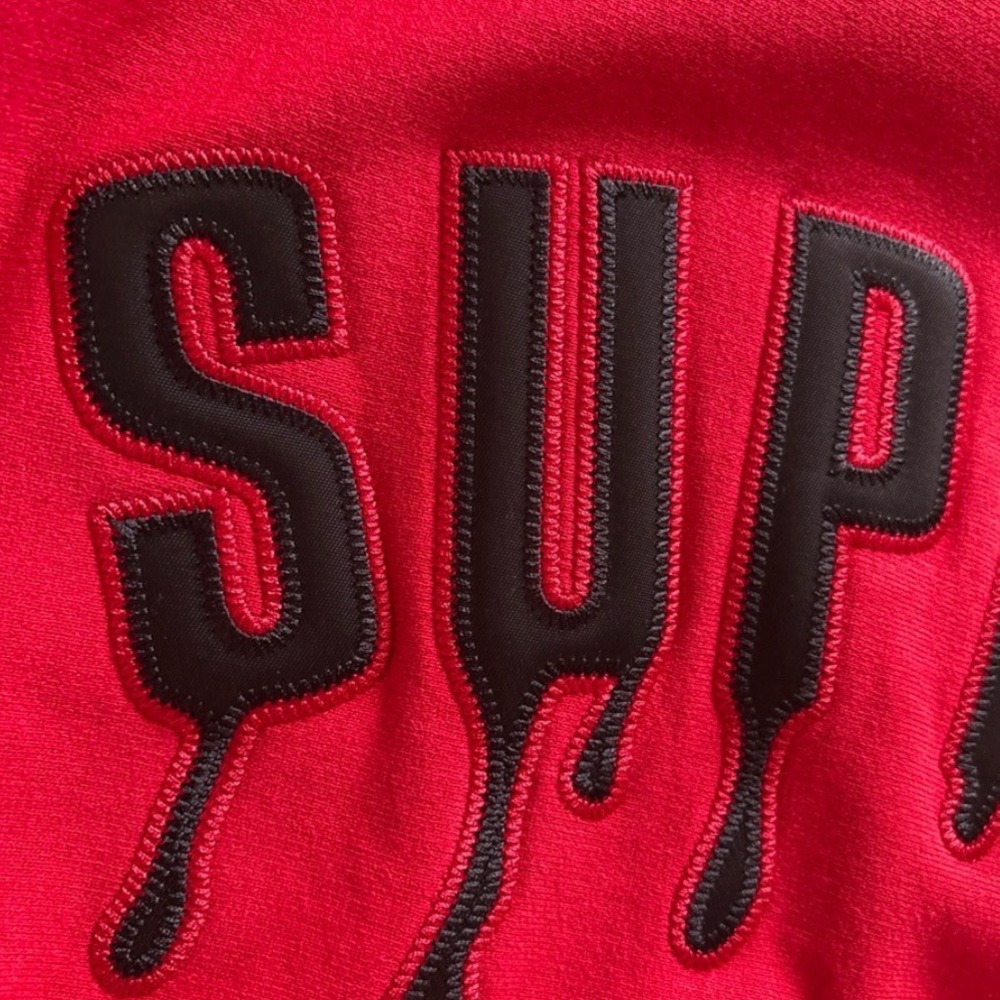 Supreme Ghostface arc logo Red Pullover Hoodie with Black Drip nwt large - Picture 3 of 16